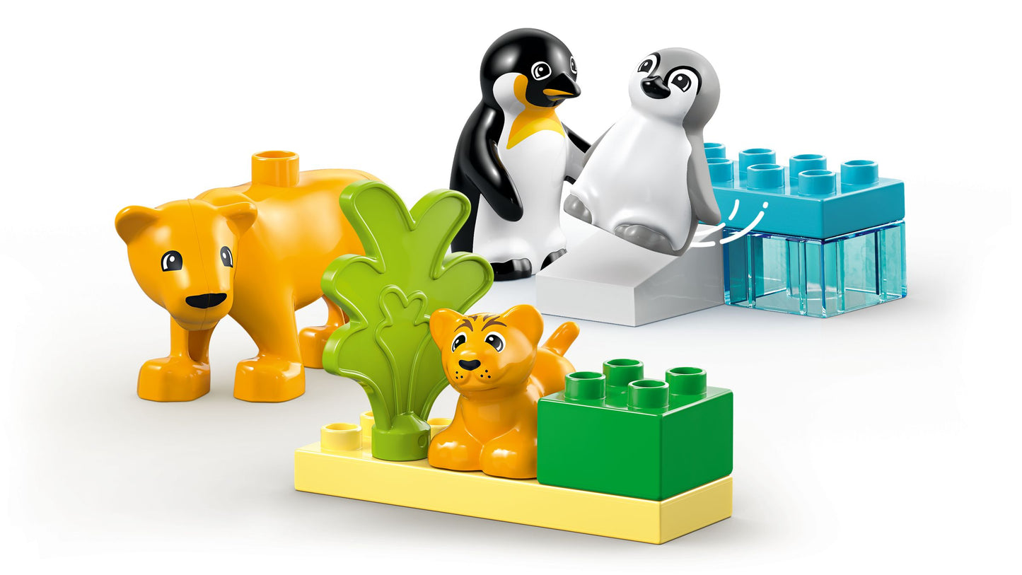 LEGO® Duplo 10442 Familles d'animaux sauvages : pingouins et lions