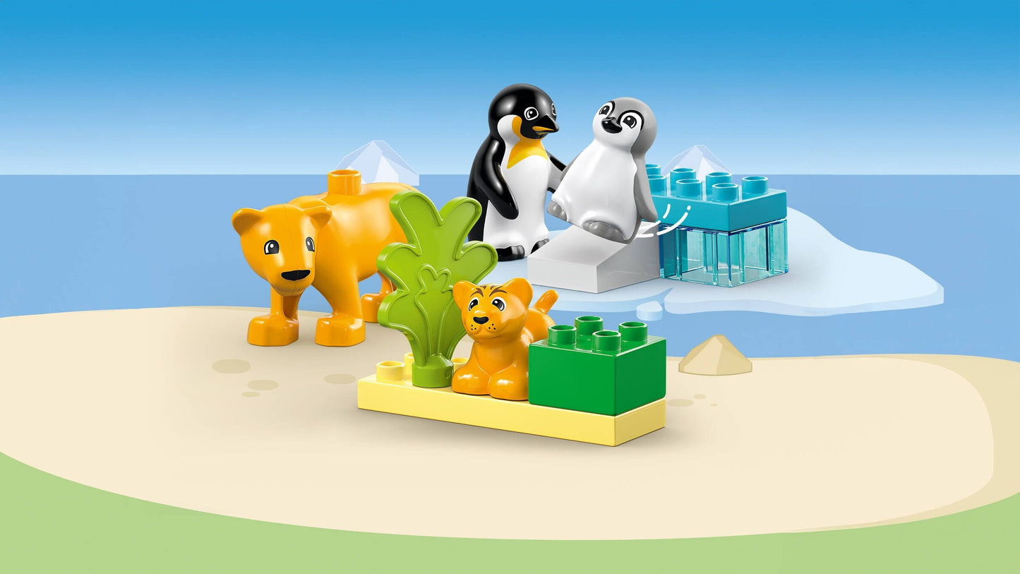 LEGO® Duplo 10442 Familles d'animaux sauvages : pingouins et lions