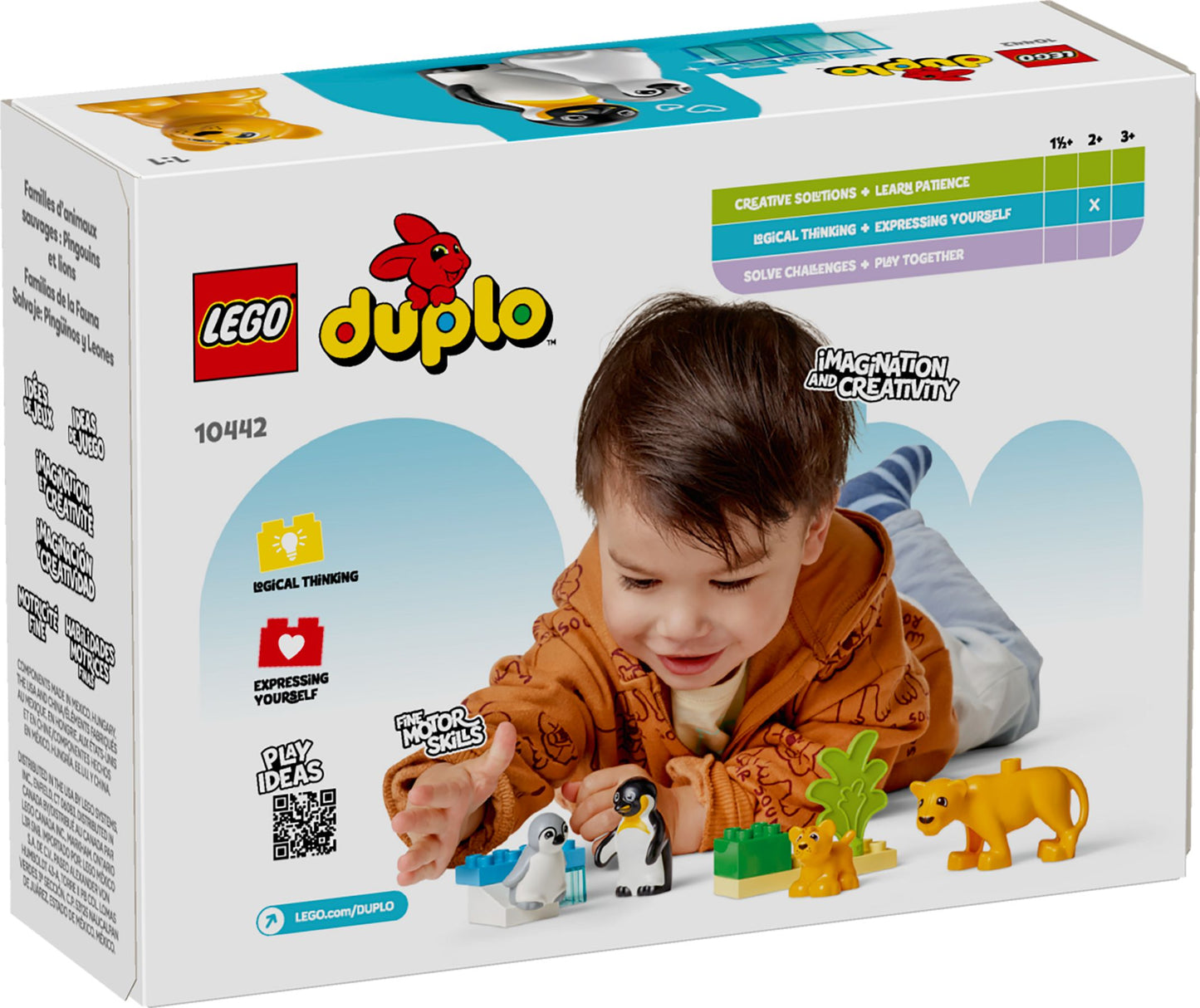 LEGO® Duplo 10442 Familles d'animaux sauvages : pingouins et lions