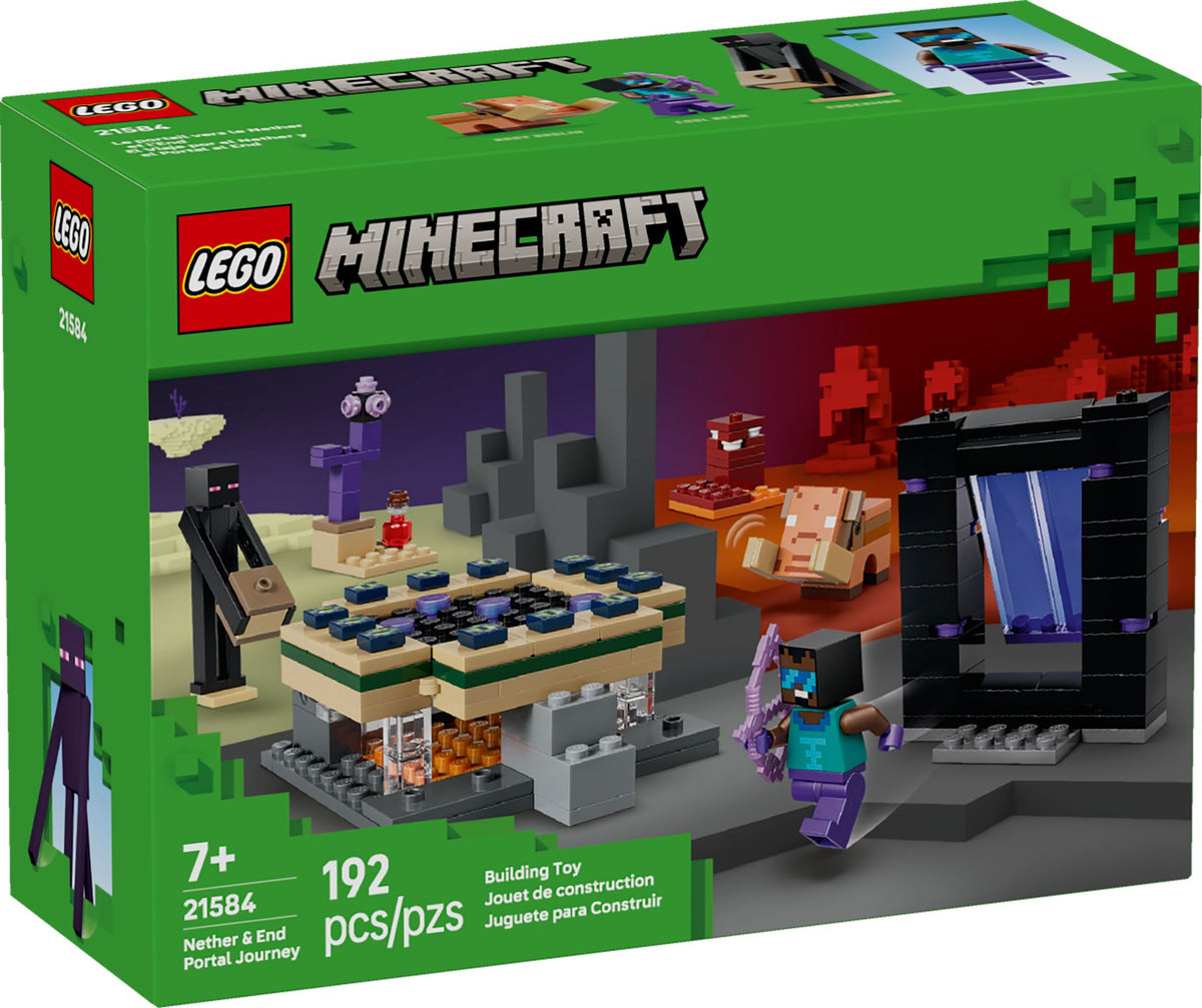 LEGO® Minecraft 21584 Voyage à travers les Portails du Nether et de l'Ender