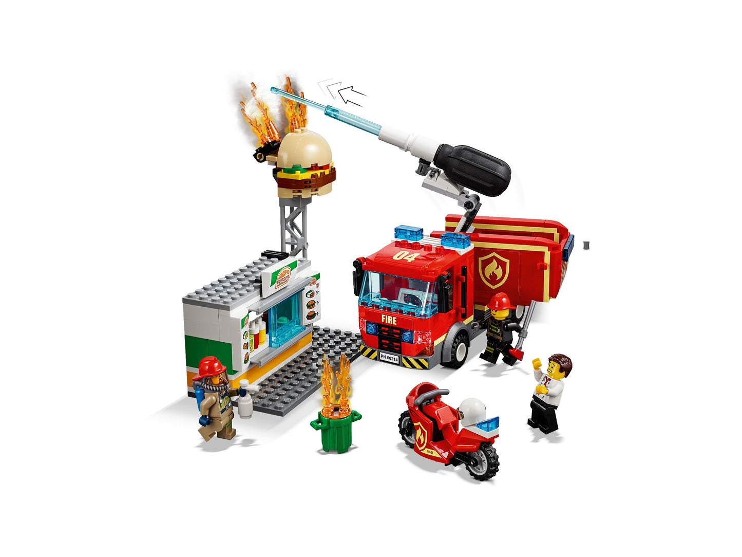 LEGO® City 60214 L'intervention des pompiers au restaurant de hamburgers