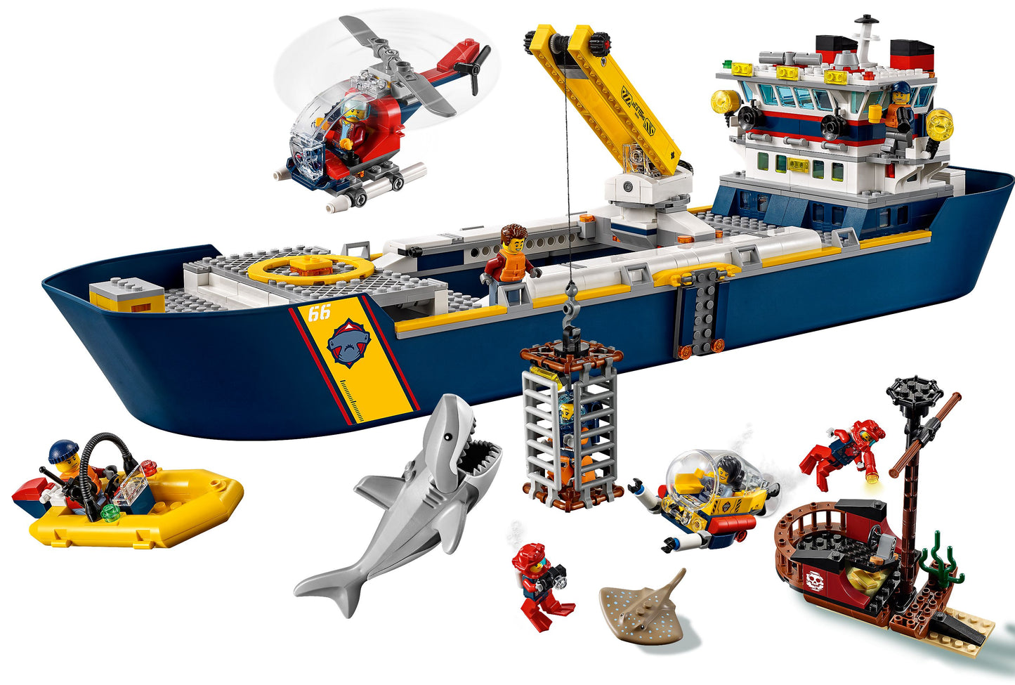 LEGO® City 60266 Le bateau d'exploration océanique