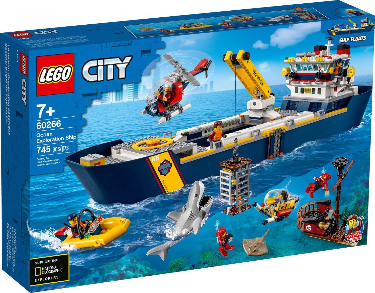 LEGO® City 60266 Le bateau d'exploration océanique