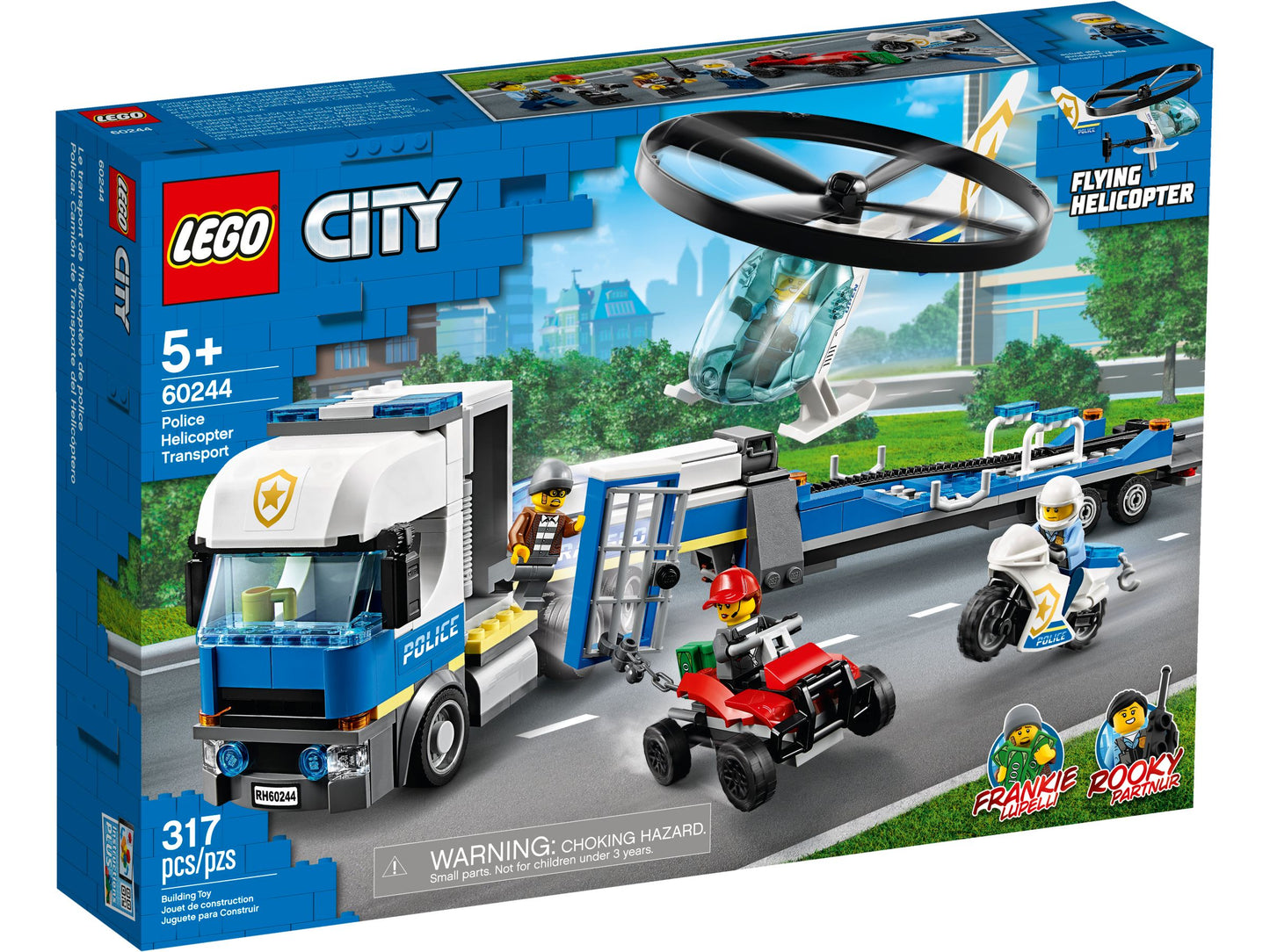 LEGO® City 60244 Le transport de l'hélicoptère de la police