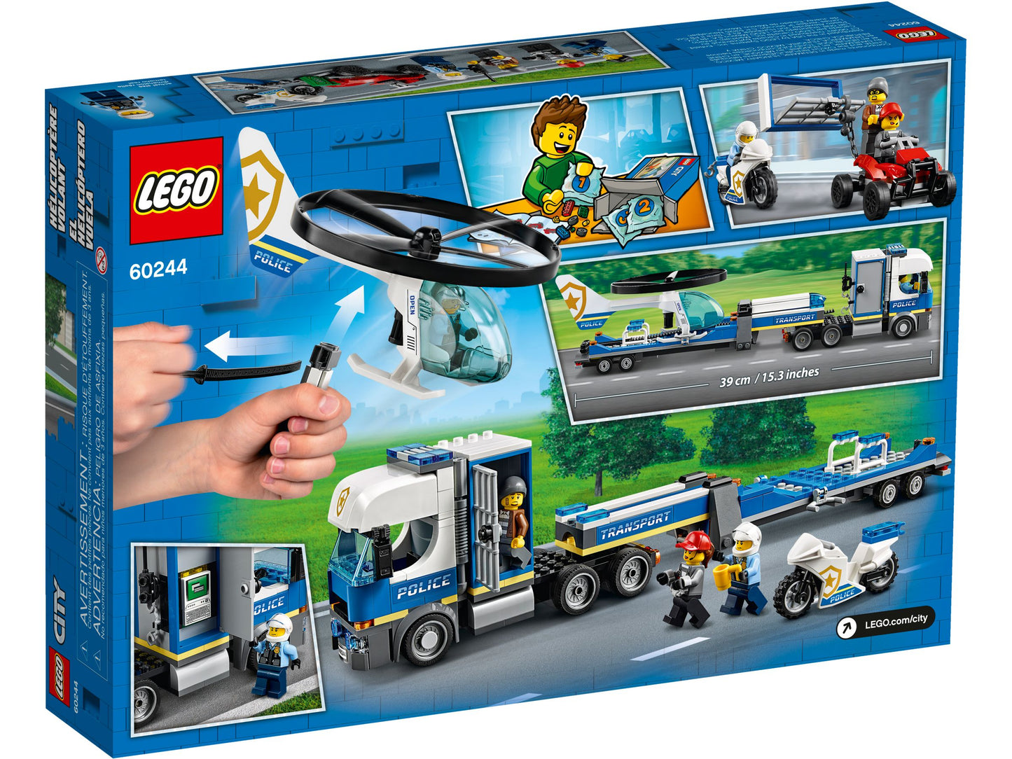 LEGO® City 60244 Le transport de l'hélicoptère de la police