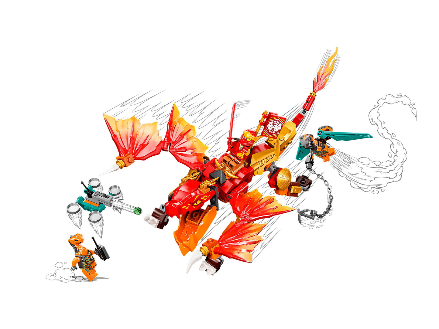 LEGO® Ninjago 71762 Le dragon de feu de Kai