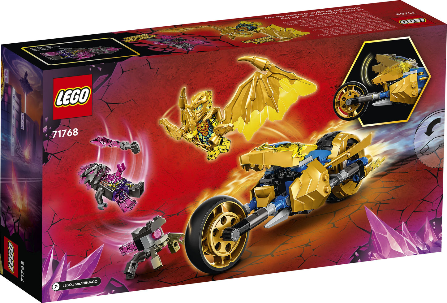 LEGO® Ninjago 71768 La moto dragon d'or de Jay