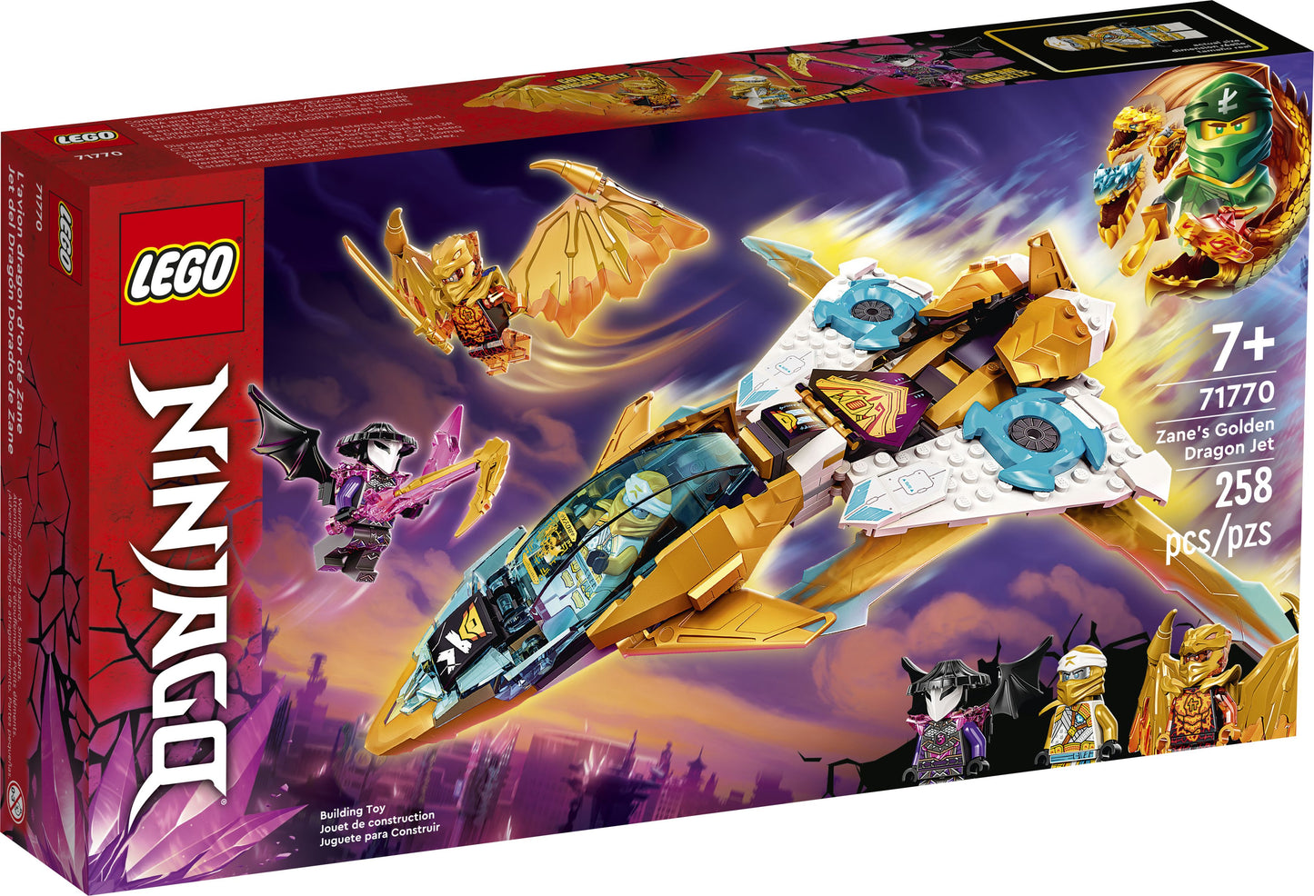 LEGO® Ninjago 71770 L'avion dragon d'or de Zane