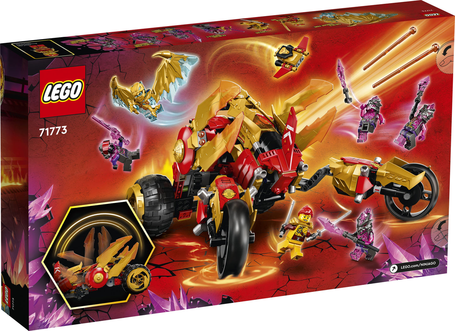 LEGO® Ninjago 71773 Le tout-terrain dragon d'or de Kai