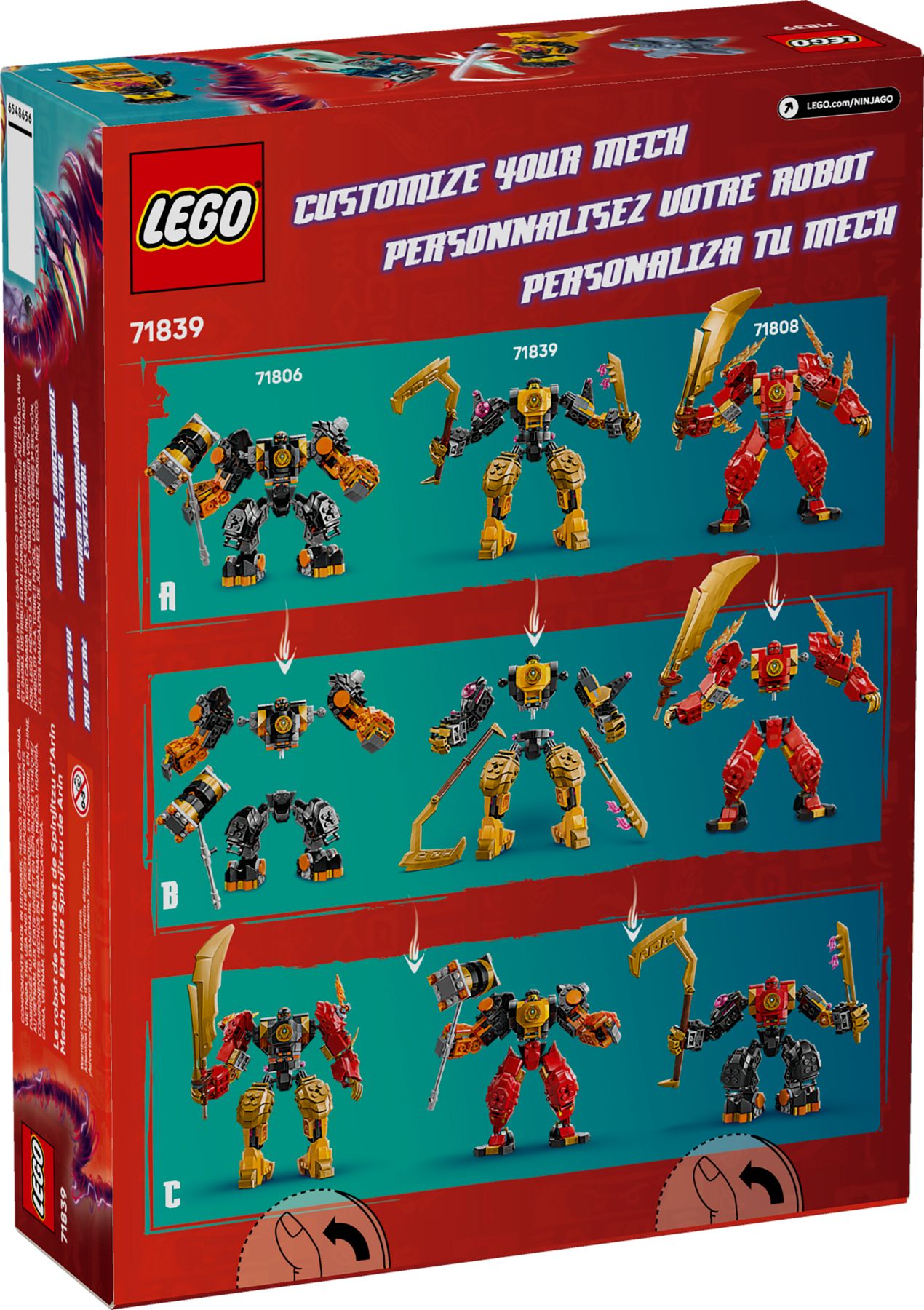 LEGO® Ninjago 71839 Le robot de Spinjitzu d'Arin