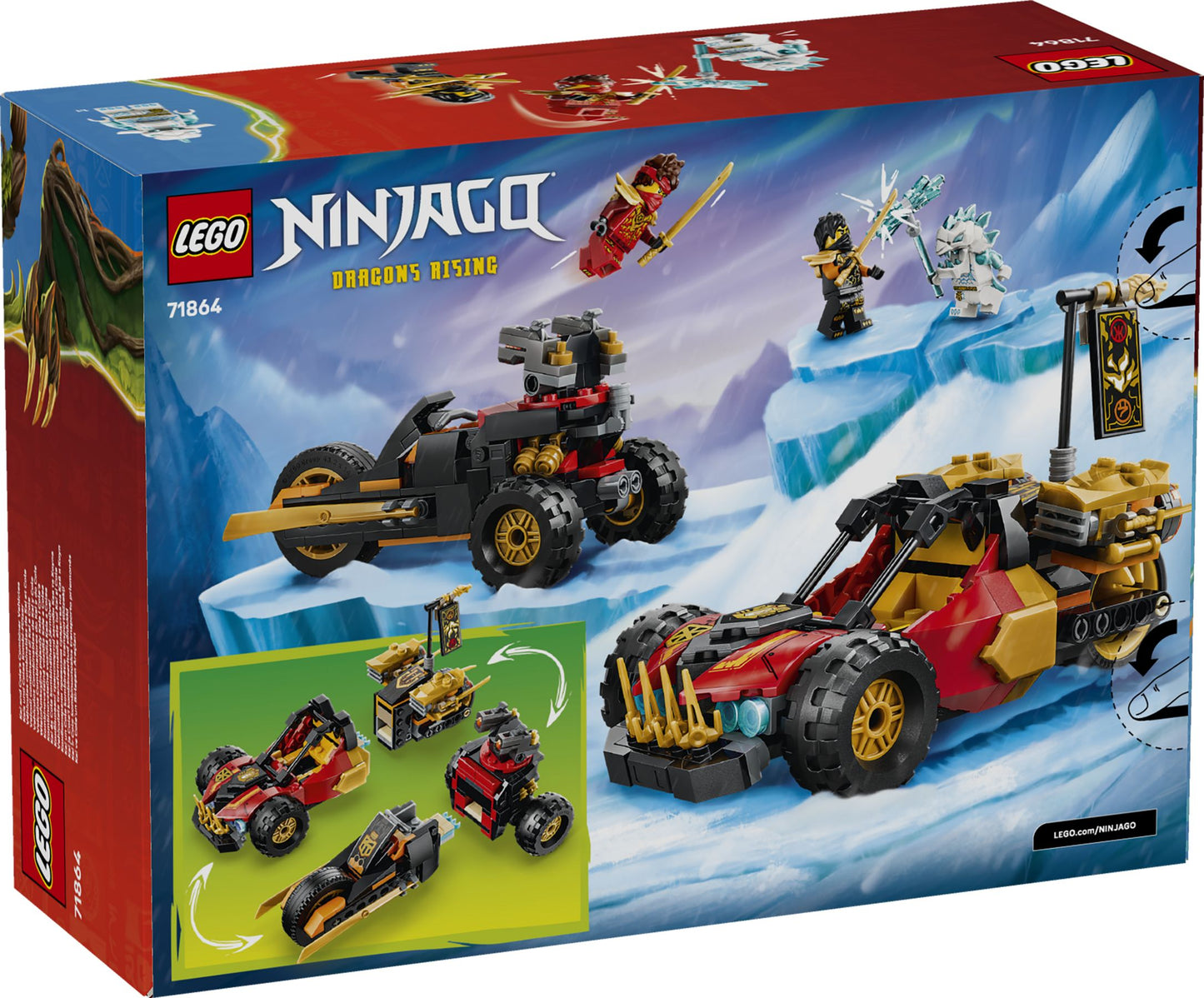 LEGO® Ninjago 71864 Véhicules combinables de Kai et Cole