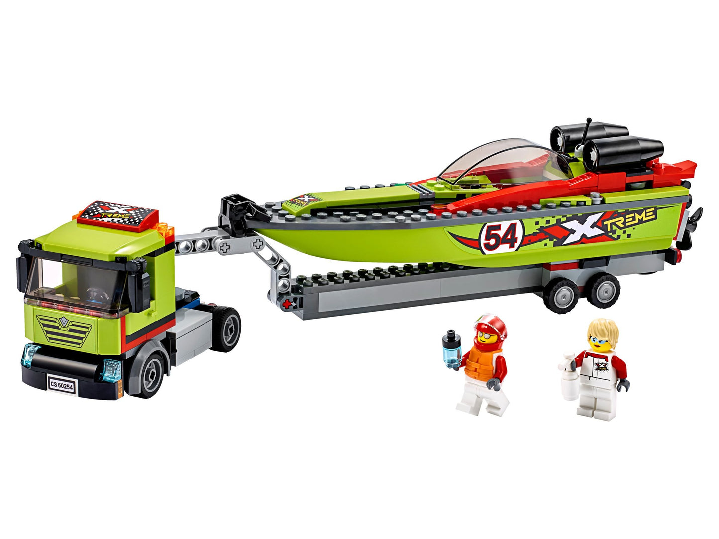 LEGO® City 60254 Le transport du bateau de course
