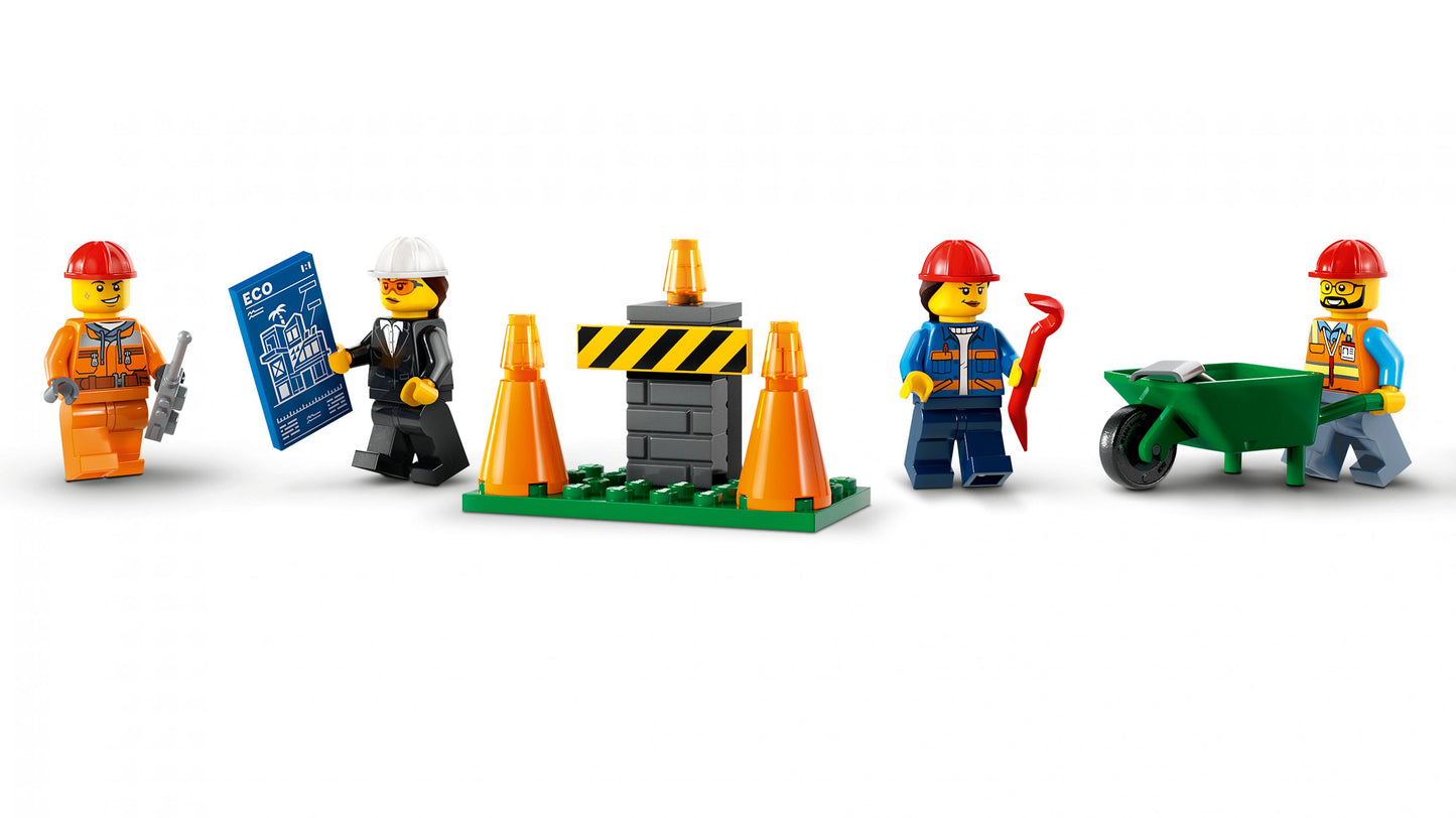 LEGO® City 60391 Les Camions de Chantier et la Grue à Boule de Démolition