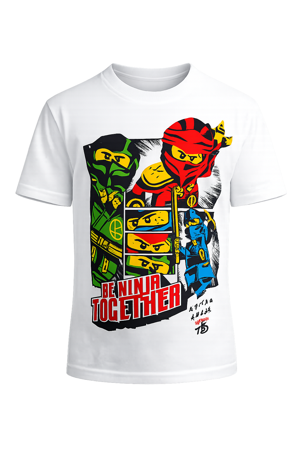 T-shirt Ninjago blanc, enfants